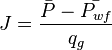 J=\frac{\bar{P}-\bar{P_{wf}}}{q_g}