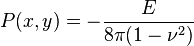 P(x,y)=-\frac{E}{8\pi(1-\nu^2)}