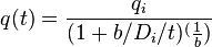 q(t) = \frac{q_i}{(1+b/D_i/t)^(\frac{1}{b})}