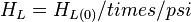  H_L = H_{L(0)} /times /psi 